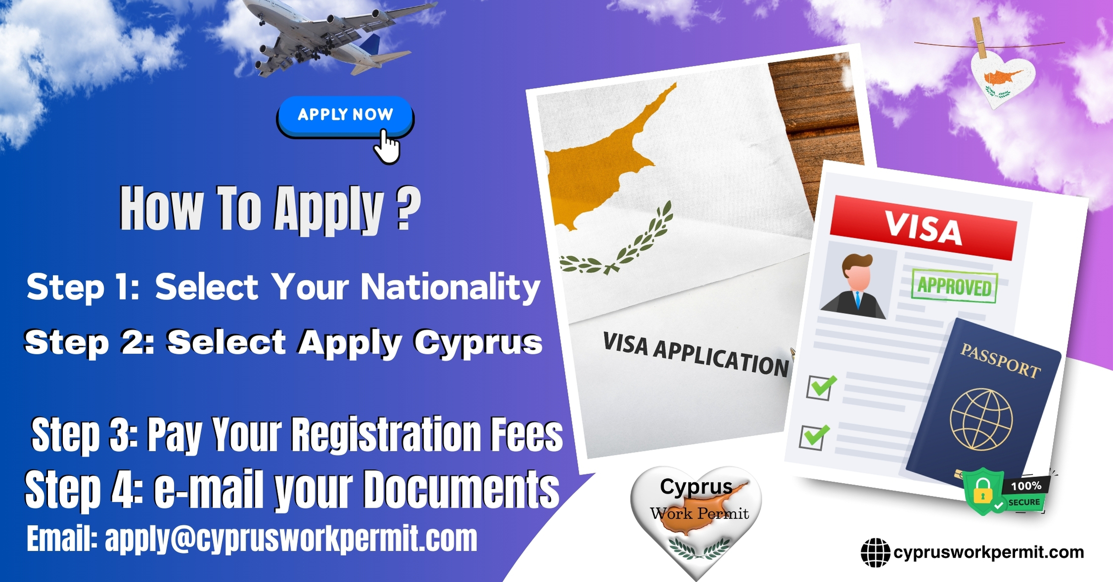 How to Apply for a Work Permit, Student Visa, Business Visa, Investor Visa, and Resident Card Visa from Bahrain to Cyprus?